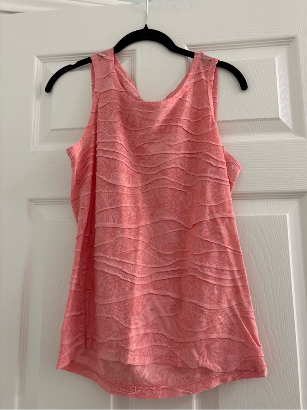 Women's Pink Sleeveless Textured Tank Top